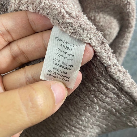 Barefoot Dreams Cali Cardigan Small Beige Tan CozyChic Lite Long Sleeve Knit - Picture 7 of 9